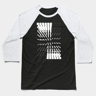 Geometric white abstract galaxy Baseball T-Shirt